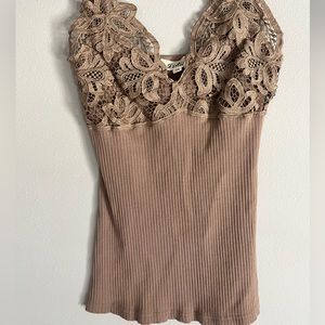 Brand new tank with lace detail